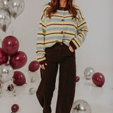 WRAPPED UP YELLOW STRIPED CARDIGAN