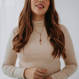 SUSANNA BEIGE LONGSLEEVE TURTLENECK SHIRT