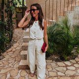 PRE-ORDER ICONA ECRU DENIM TWO-PIECE SET