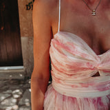 CORONA DE FLORES PINK LAYER DRESS