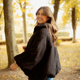 HELLO OCTOBER BLACK PUFFER JACKET