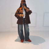 LENORA BROWN ZIP JACKET