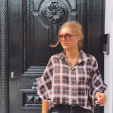 NORAH BLACK CHECKERED BLOUSE