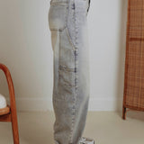 LIGHT BLUE BALLOON JEANS T6077