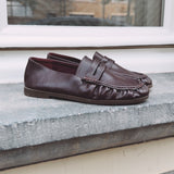 BURGUNDY LEATHER LOAFERS