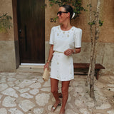 BAILANDO WHITE FLOWER BLOUSE