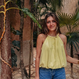 AZMARA YELLOW HALTER TOP