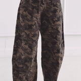BROWN ARMY BALLOON PANTS A5245