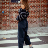 ELIDI DARK BLUE BALLOON PANTS