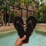 BRAVIO BROWN SLIPPERS