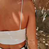 JIMENA WHITE V-NECK TOP