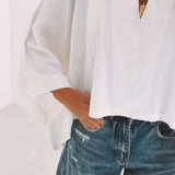 KAREN ECRU V-NECK SWEATER