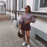 PRE-ORDER AVERY BORDEAUX CHECKERED BLOUSE