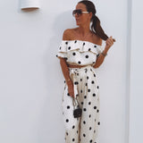 JAZMIN ECRU POLKADOTS TWO-PIECE SET