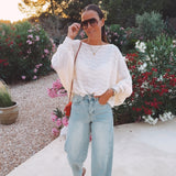 TERNURA ECRU CROCHET BLOUSE
