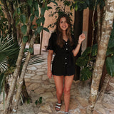 XIOMARA BLACK TETRA PLAYSUIT