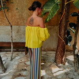 HOLA YELLOW OFF SHOULDER TOP