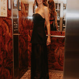 FEMME FATALE BUSTIER LACE TWO-PIECE SET