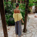 HOLA LIGHT YELLOW OFF SHOULDER TOP
