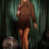 JINGLE BELLS BROWN DRESS