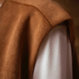 VIVIAN CAMEL SUEDE SLEEVELESS JACKET