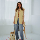 SELENA BABY YELLOW SLEEVELESS BLAZER