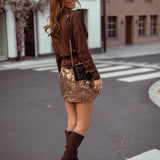 GOLDIE BROWN FLOWER SKORT