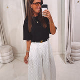 ILAYDA WHITE POLKADOTS PANTS