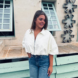 CLAY ECRU ZIP JACKET BLOUSE