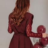 BIRTHDAY GIRL BURGUNDY SLEEVELESS BLAZER