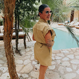 SAFARI BEIGE PLAYSUIT