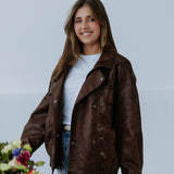 NELY BROWN LEATHER JACKET