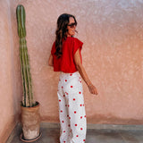 ASILAH WHITE POLKADOTS BALLOON PANTS