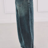 BLUE HEART BARREL JEANS A3574