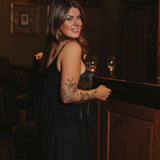 SECRET SHINE BLACK SEQUIN TOP