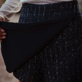 MISSOURI DARK BLUE TWEED SKORT