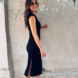 ERA BLACK RIBBED DRESS