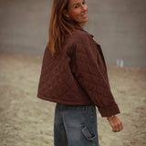 MARIE BROWN PUFFER ZIP JACKET