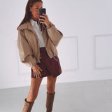 MAVIS BEIGE ZIP JACKET