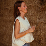 WILLOW BEIGE SLEEVELESS JACKET