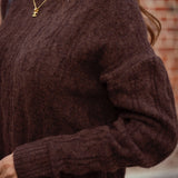 MARNIE BROWN CABLE DRESS