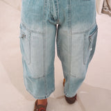 BLUE DENIM BERMUDA 8054