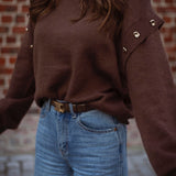 PRIMROSE BROWN KNIT SWEATER