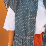 SANTONA BLUE DENIM POLKADOTS JACKET