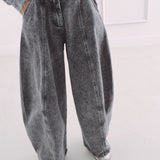 GREY BALLOON PANTS 9078-4
