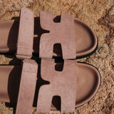 SHAMS PINK SUEDE SLIPPERS