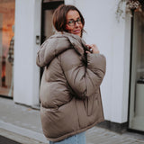 VANESSA TAUPE PUFFER JACKET