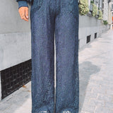 KAAT DARK BLUE LACE PANTS