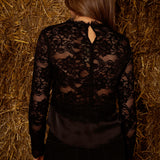 DEMI BLACK LACE BLOUSE