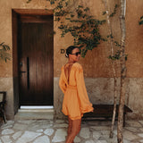 COCOTERO ORANGE LINEN PLAYSUIT